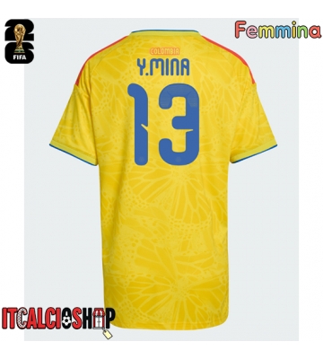 Colombia Yerry Mina #13 Prima Maglia Femmina Mondiali 2026 Manica Corta